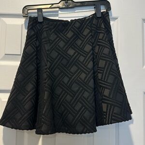 Black textured Alice & Olivia a line skirt